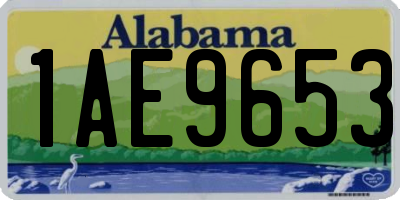 AL license plate 1AE9653