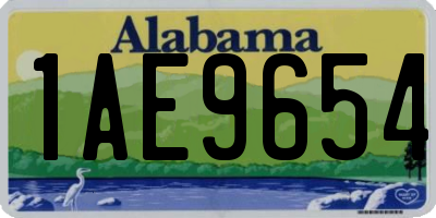 AL license plate 1AE9654