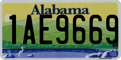 AL license plate 1AE9669
