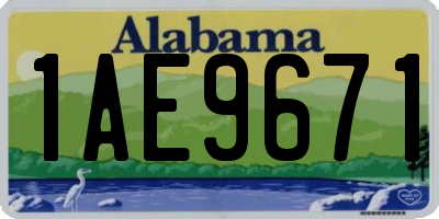 AL license plate 1AE9671