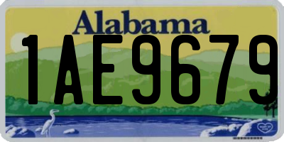 AL license plate 1AE9679