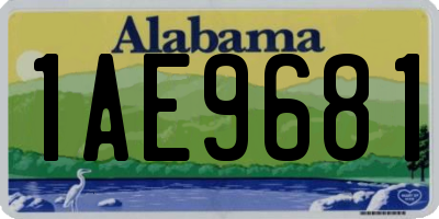 AL license plate 1AE9681