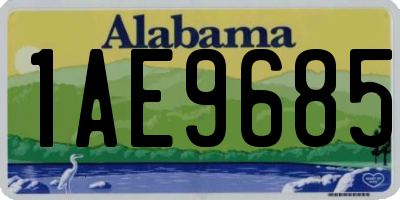 AL license plate 1AE9685