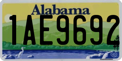 AL license plate 1AE9692
