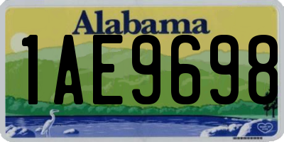 AL license plate 1AE9698