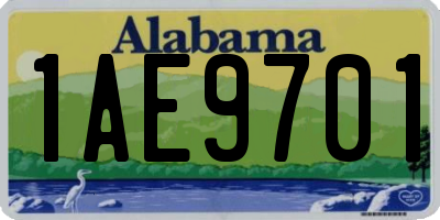 AL license plate 1AE9701