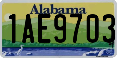 AL license plate 1AE9703