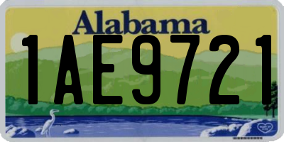 AL license plate 1AE9721