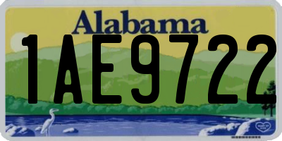 AL license plate 1AE9722