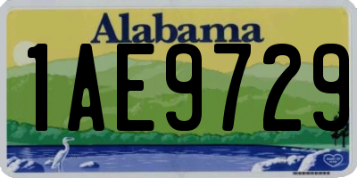 AL license plate 1AE9729