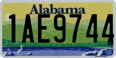 AL license plate 1AE9744