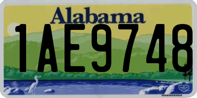 AL license plate 1AE9748