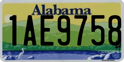 AL license plate 1AE9758