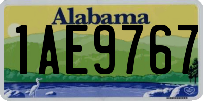 AL license plate 1AE9767