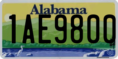 AL license plate 1AE9800