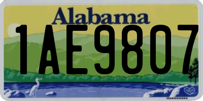 AL license plate 1AE9807