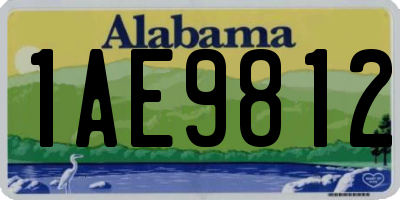 AL license plate 1AE9812