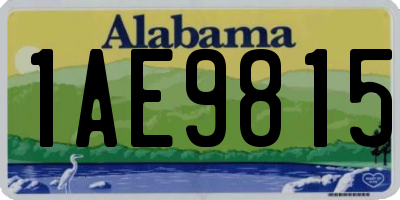 AL license plate 1AE9815