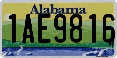 AL license plate 1AE9816