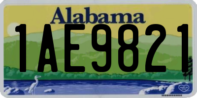 AL license plate 1AE9821
