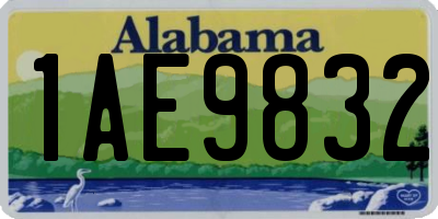 AL license plate 1AE9832