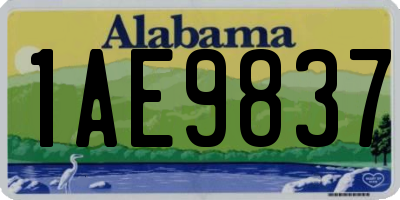 AL license plate 1AE9837