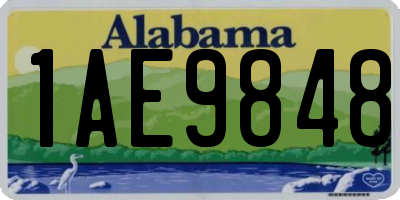 AL license plate 1AE9848