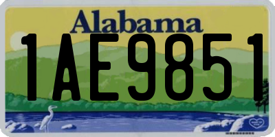 AL license plate 1AE9851