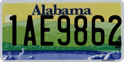 AL license plate 1AE9862