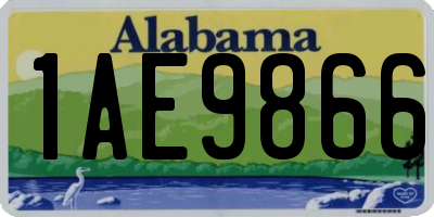 AL license plate 1AE9866