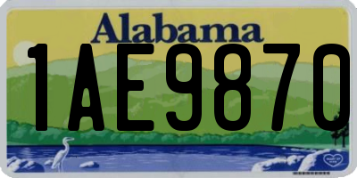 AL license plate 1AE9870