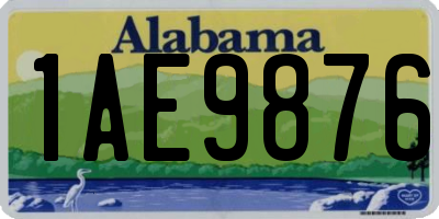 AL license plate 1AE9876