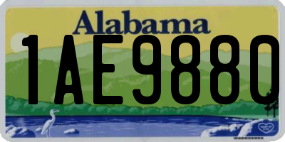 AL license plate 1AE9880