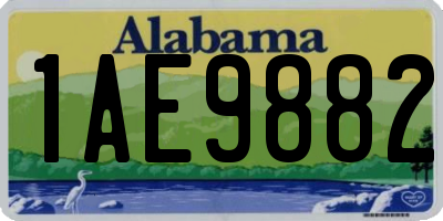 AL license plate 1AE9882