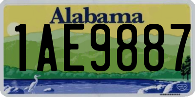 AL license plate 1AE9887