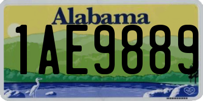 AL license plate 1AE9889