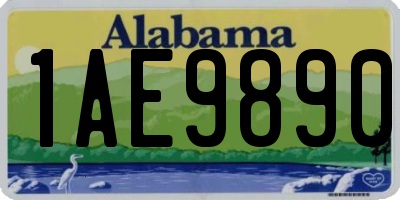 AL license plate 1AE9890