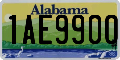 AL license plate 1AE9900