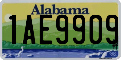 AL license plate 1AE9909
