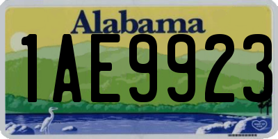 AL license plate 1AE9923
