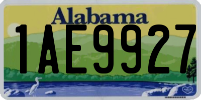 AL license plate 1AE9927