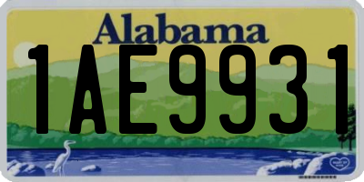 AL license plate 1AE9931