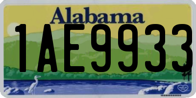 AL license plate 1AE9933
