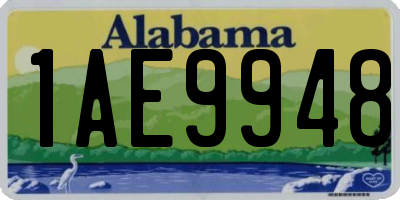 AL license plate 1AE9948