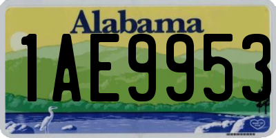 AL license plate 1AE9953