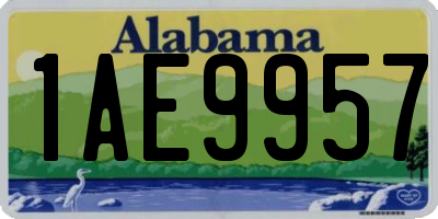 AL license plate 1AE9957