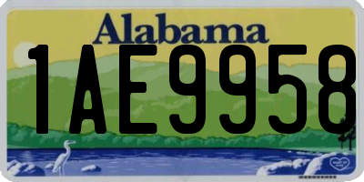 AL license plate 1AE9958