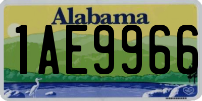 AL license plate 1AE9966