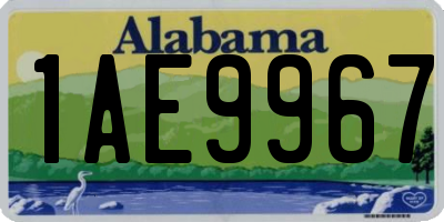 AL license plate 1AE9967