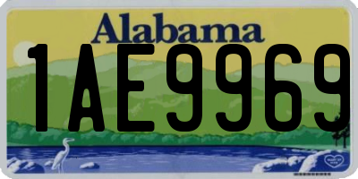 AL license plate 1AE9969